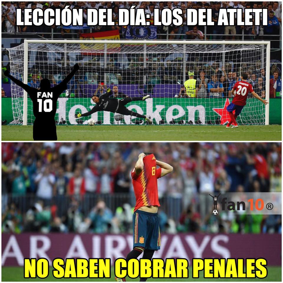 Los memes del España vs. Rusia y del Croacia vs. Dinamarca