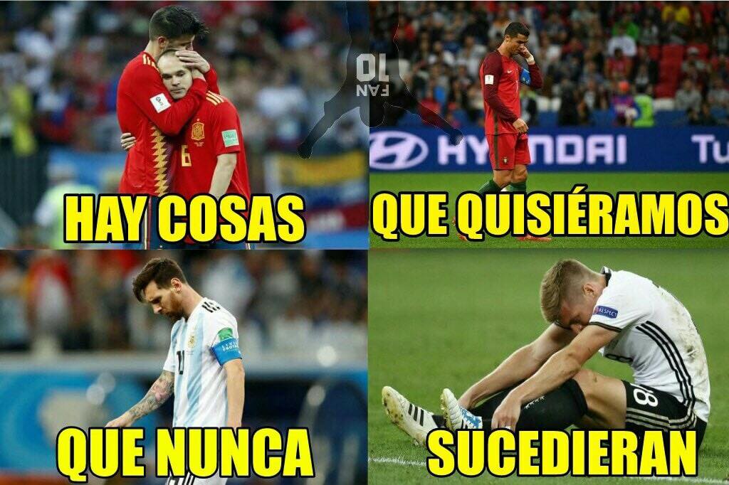 Los memes del España vs. Rusia y del Croacia vs. Dinamarca