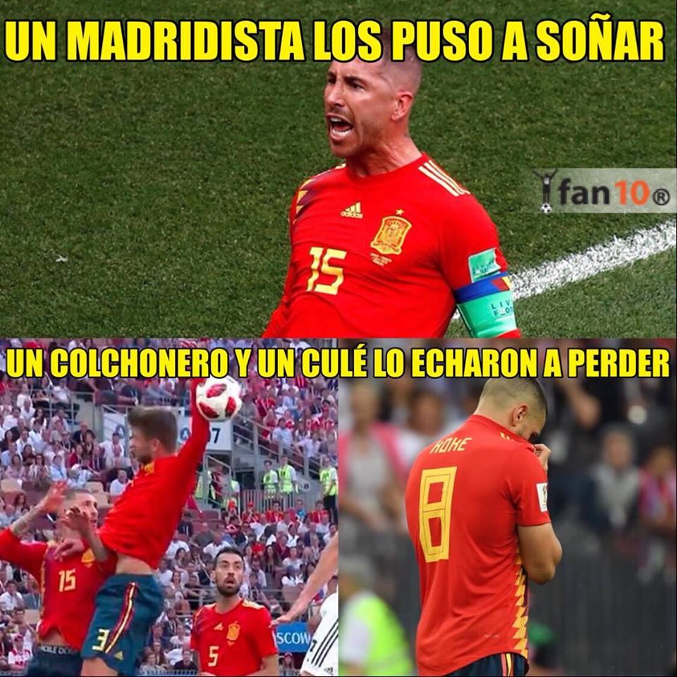 Los memes del España vs. Rusia y del Croacia vs. Dinamarca