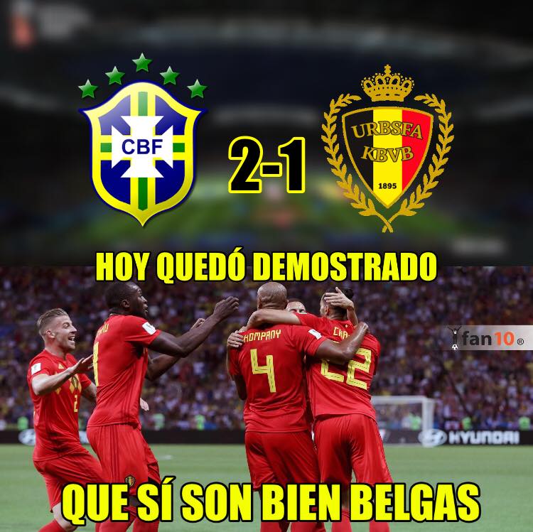 Memes del Brasil vs. Bélgica de Cuartos de Final