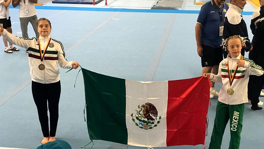Bibi gana oro en Campeonato Mundial de Gimnasia Síndrome de Down 2018