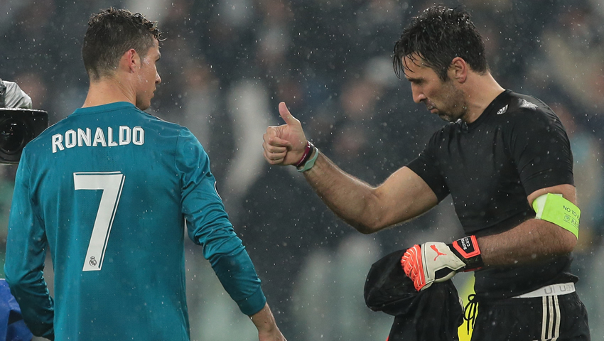 Buffon y Cristiano Ronaldo 