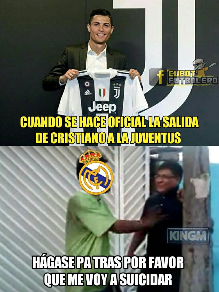 A Cristiano lo reciben en Turín, le lloran en Madrid y estos son los memes.