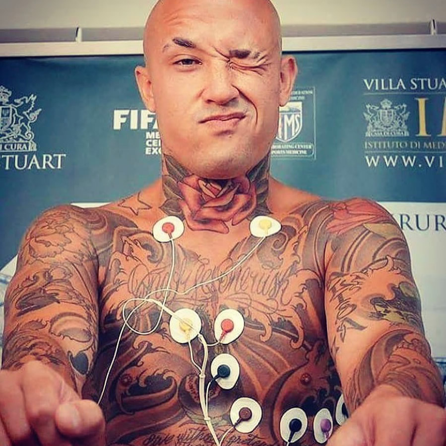 Los futbolistas con más tatuajes