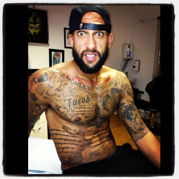 Los futbolistas con más tatuajes