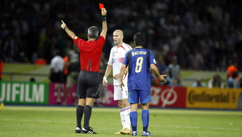 Zinedine Zidane, Final Mundial 2006, expulsión, cabezazo