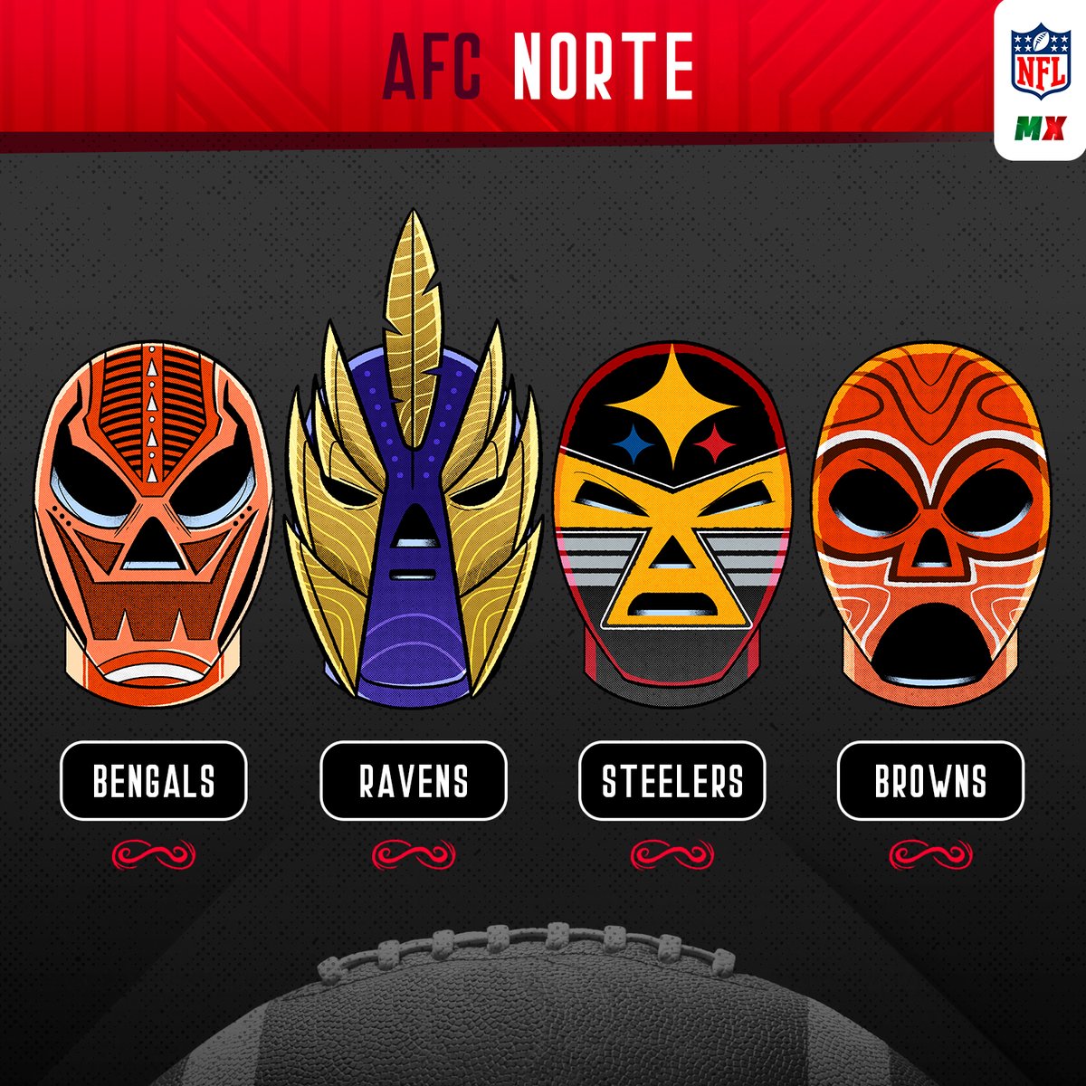 NFL celebra con México el mes patrio y se pone máscaras de lucha libre: Galería