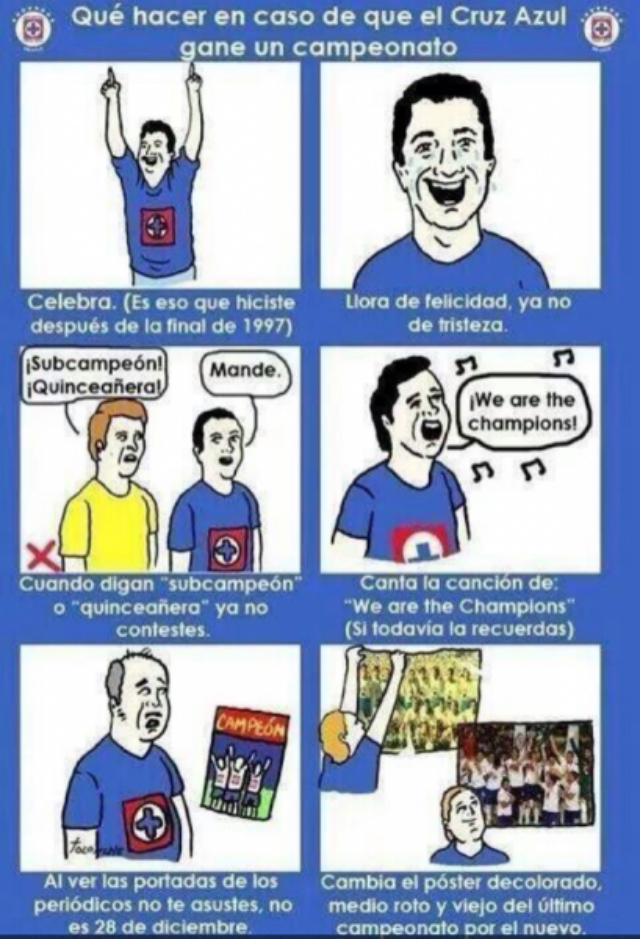 Ni por ser Campeón de Copa, Cruz Azul se salvó de los memes