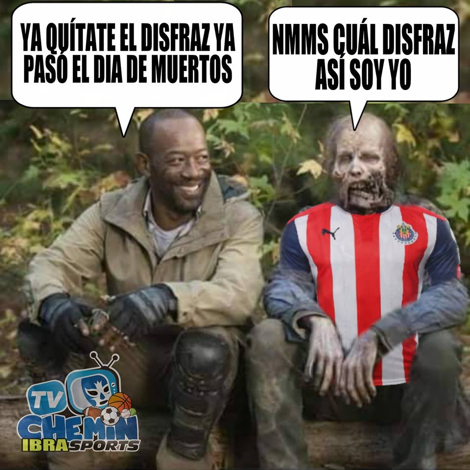 Chivas ama su disfraz de 'muerto' y Cruz Azul es el amo; memes de la Jornada 15