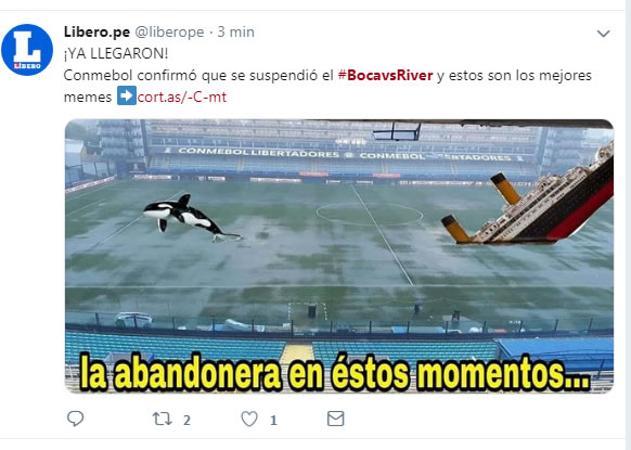 Los memes de la suspensión del partido de Ida entre Boca y River