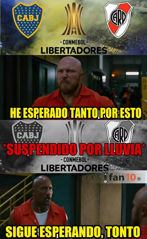Los memes de la suspensión del partido de Ida entre Boca y River