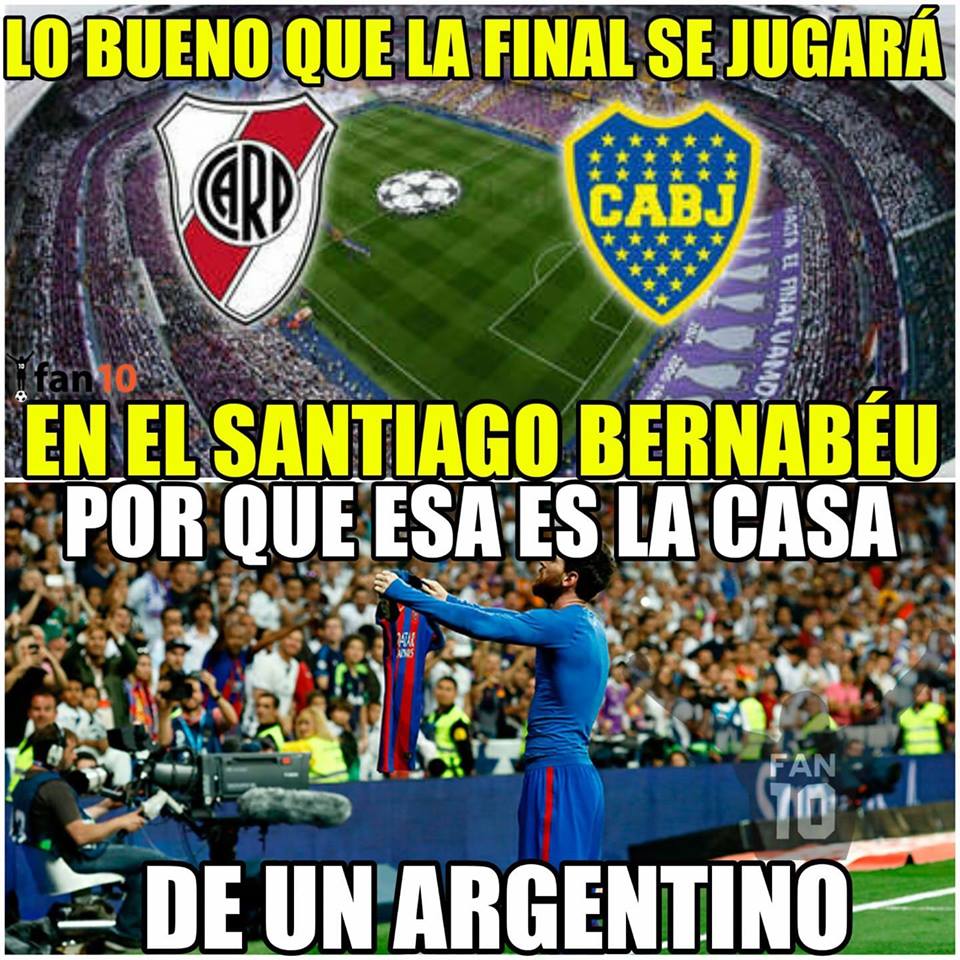 Memes del River vs Boca en el Bernabéu