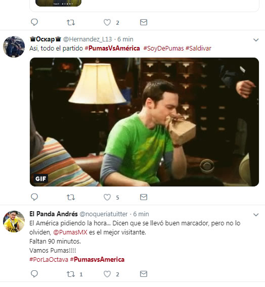Memes del Pumas vs. América de la Ida de Semifinales