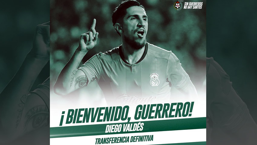 Diego Valdés es nuevo jugador de los Santos Laguna.
