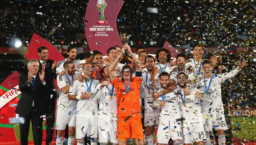 En 2014, Real Madrid participa por primera vez y fue Campeón. 