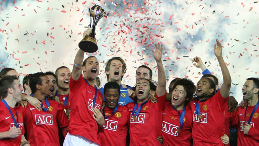 En 2008, Manchester United venció por la mínima diferencia a Liga de Quito.