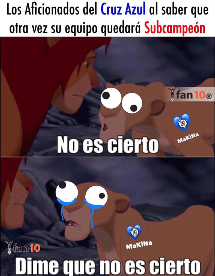 Memes del Cruz Azul vs. América de la Final de Vuelta del Apertura 2018