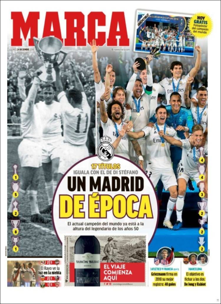 Las mejores portadas deportivas a lo largo y ancho del mundo en El Papelón.