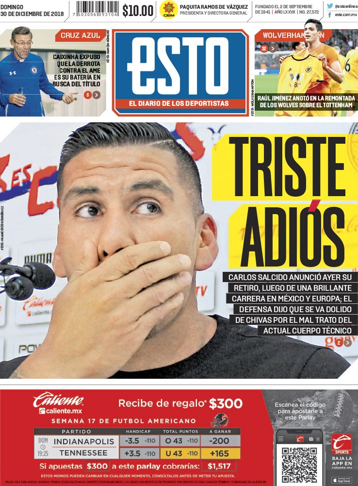 Las portadas del mundo deportivo en este 30 de diciembre de 2018