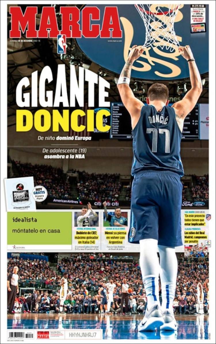 Las portadas del mundo deportivo en este 30 de diciembre de 2018