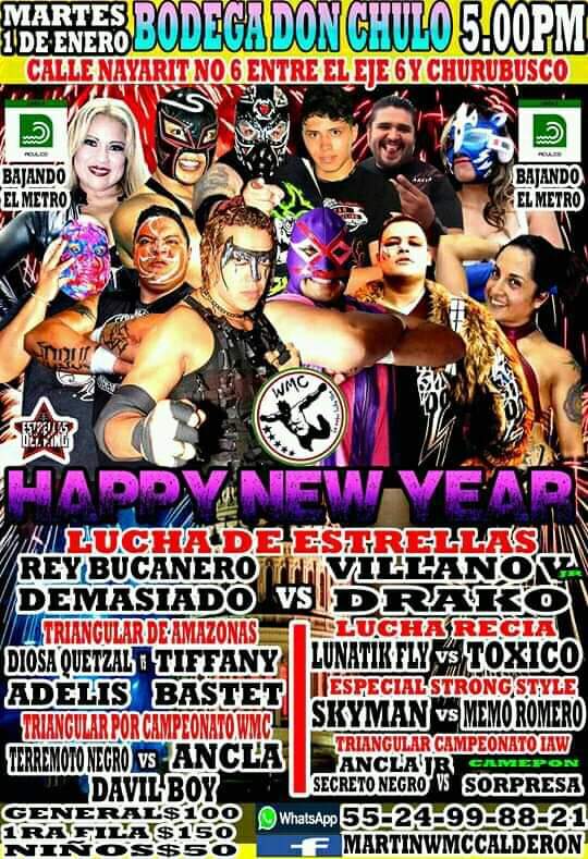 Te presentamos los eventos de lucha libre de la primera semana de 2019.