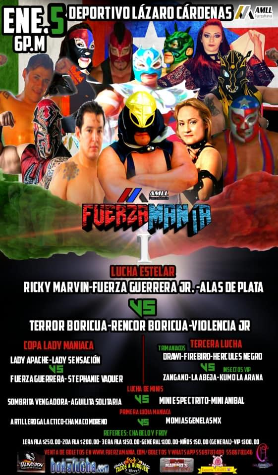 Te presentamos los eventos de lucha libre de la primera semana de 2019.