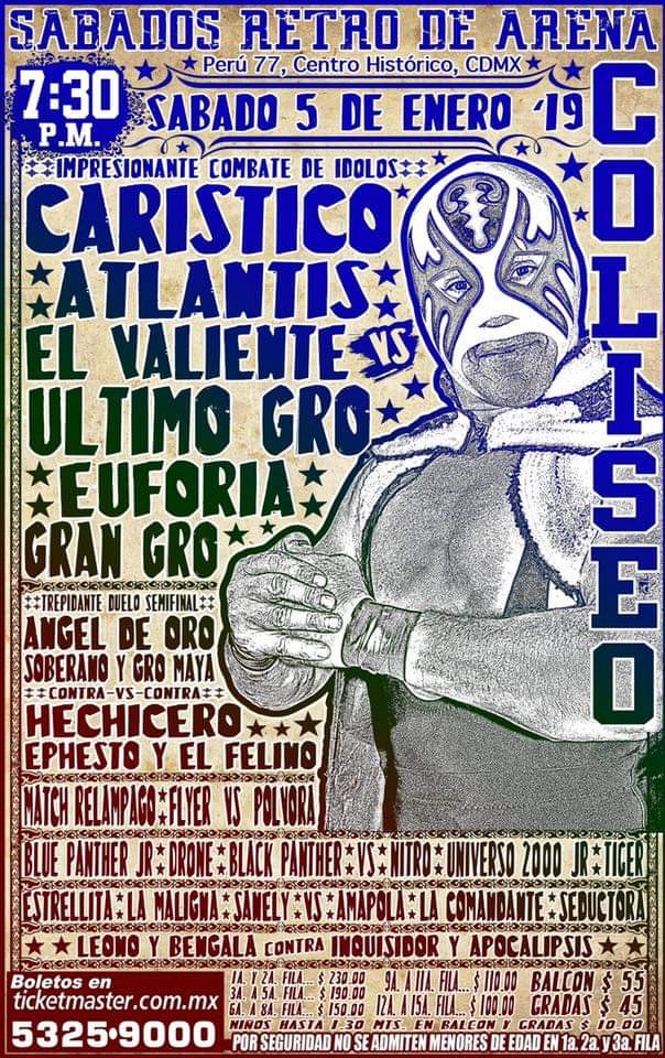 Te presentamos los eventos de lucha libre de la primera semana de 2019.