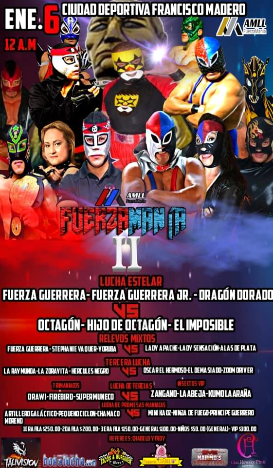 Te presentamos los eventos de lucha libre de la primera semana de 2019.