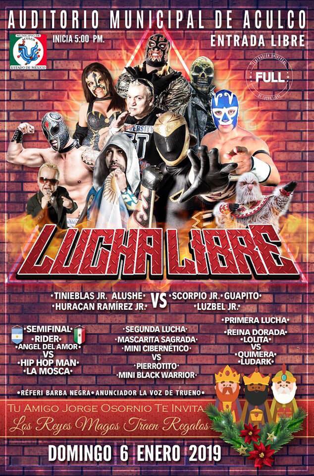 Te presentamos los eventos de lucha libre de la primera semana de 2019.