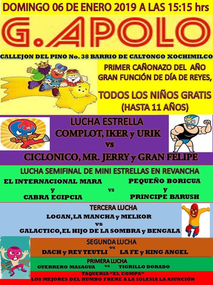 Te presentamos los eventos de lucha libre de la primera semana de 2019.