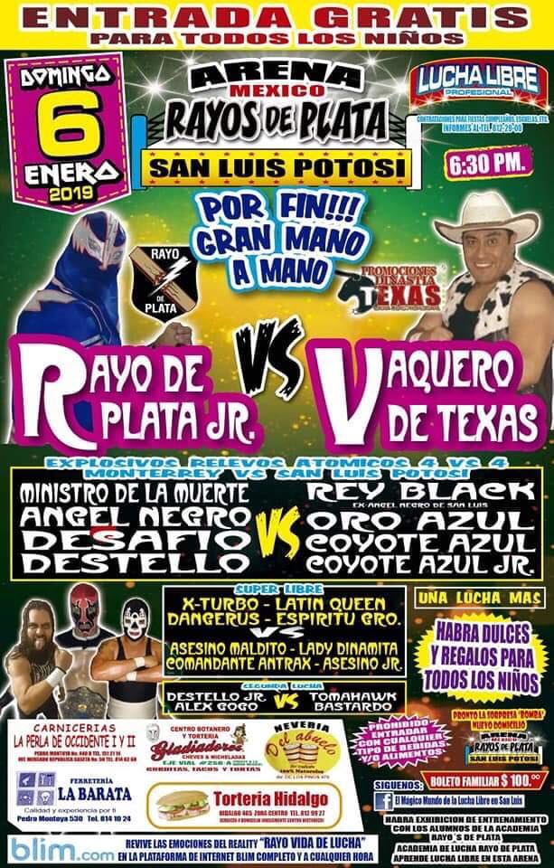 Te presentamos los eventos de lucha libre de la primera semana de 2019.