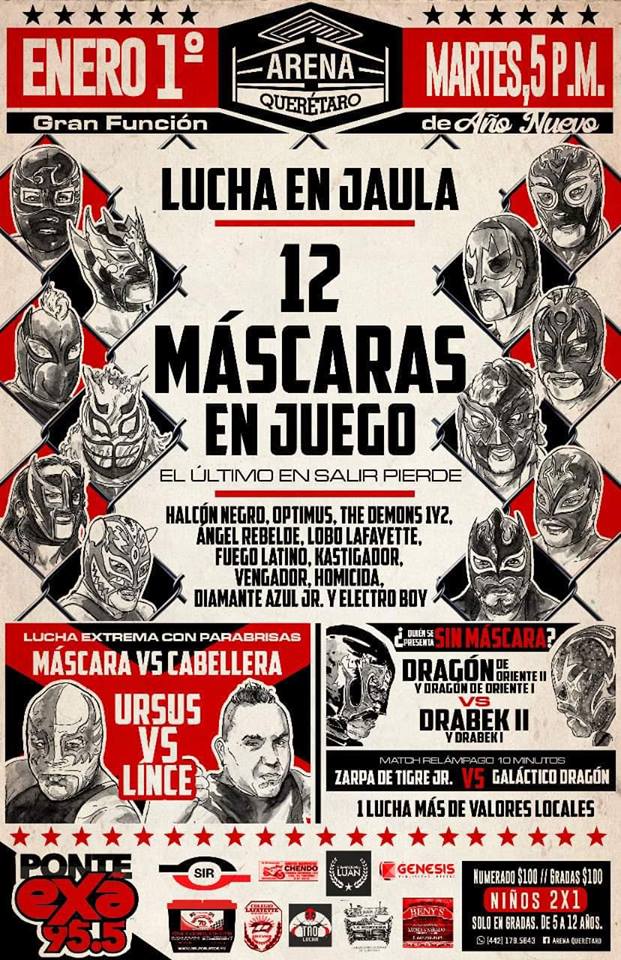 Te presentamos los eventos de lucha libre de la primera semana de 2019.