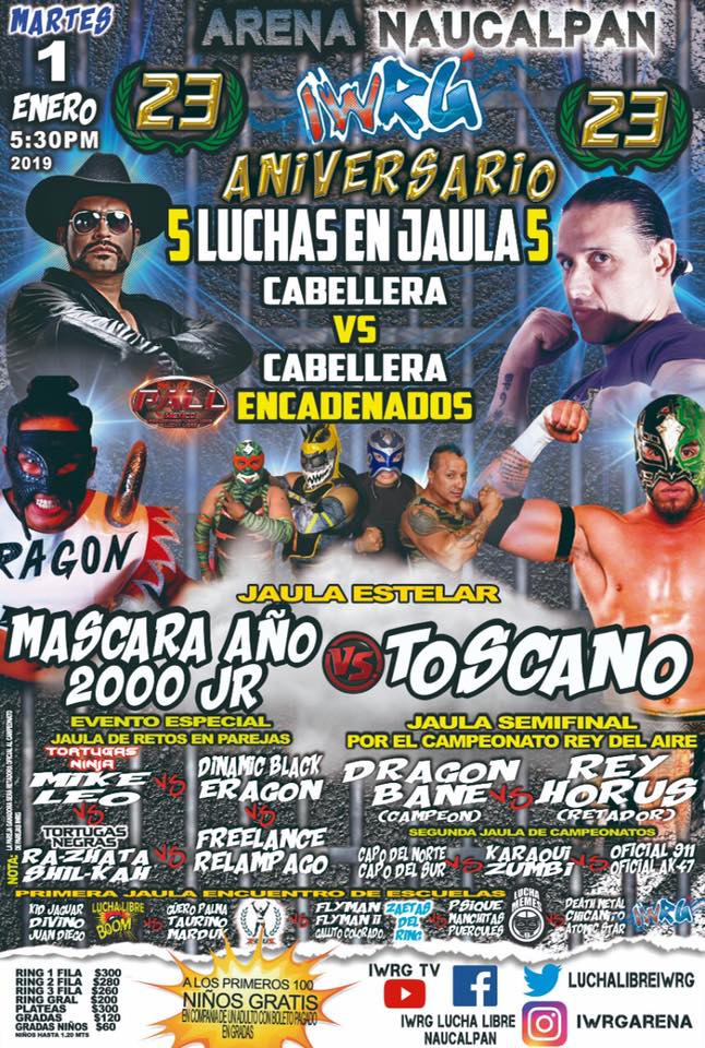Te presentamos los eventos de lucha libre de la primera semana de 2019.