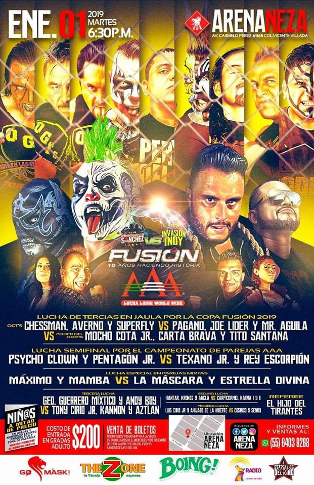 Te presentamos los eventos de lucha libre de la primera semana de 2019.