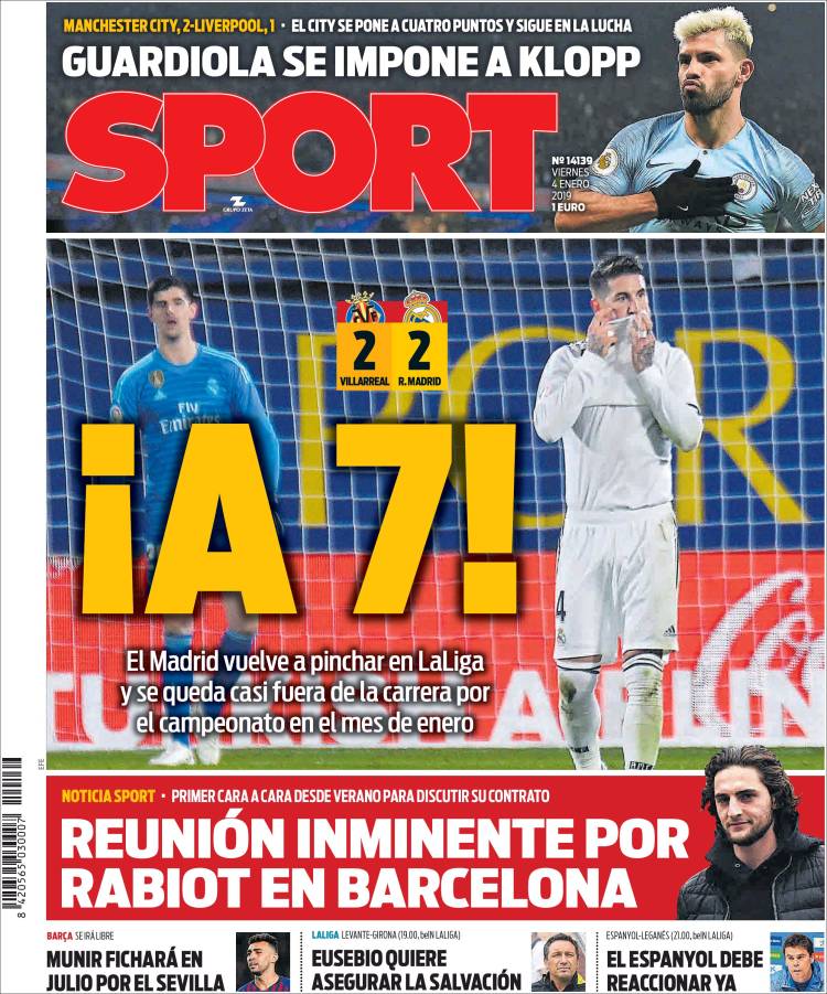 Las portadas deportivas más destacadas del mundo.