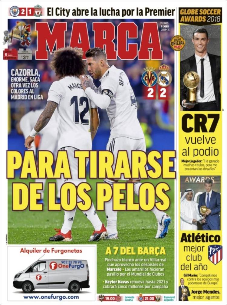 Las portadas deportivas más destacadas del mundo.