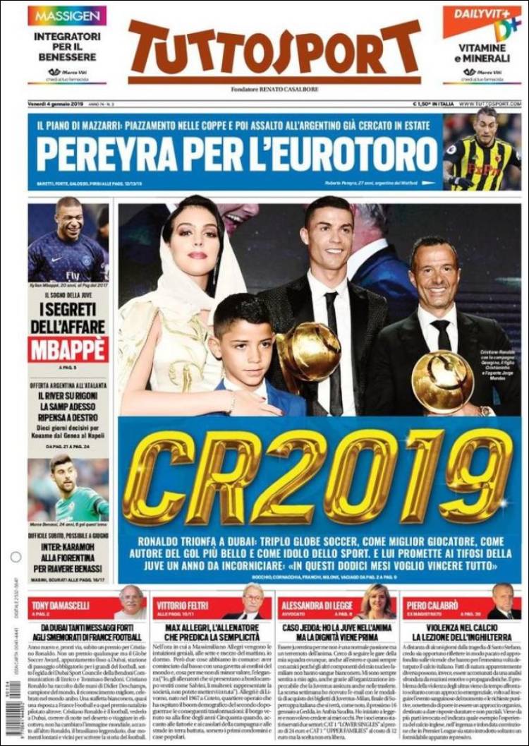 Las portadas deportivas más destacadas del mundo.