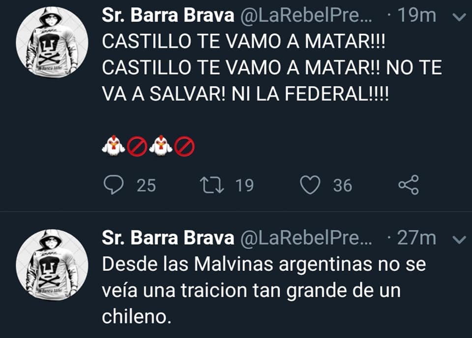 Amenazas a Nicolás Castillo en redes sociales por inminente fichaje con América (FB)