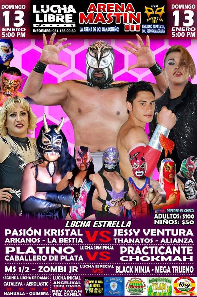 Carteleras de lucha libre del 9 al 15 de enero de 2019.