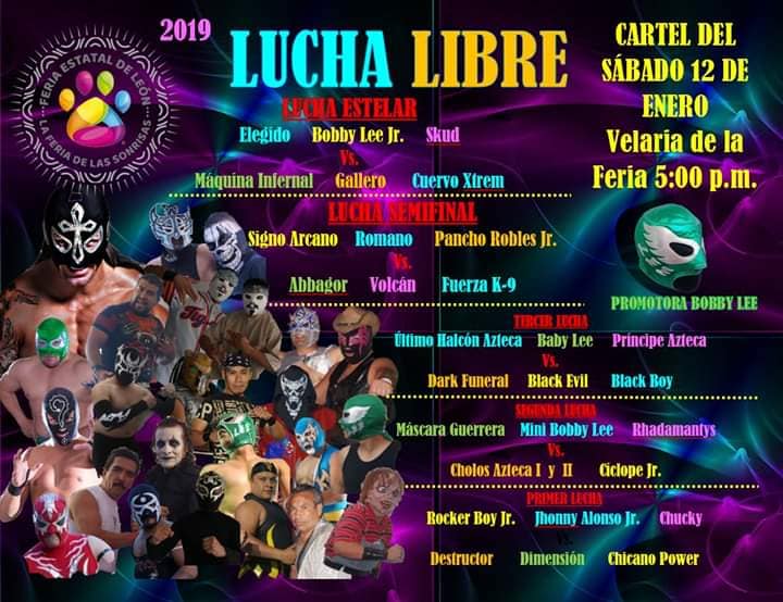 Carteleras de lucha libre del 9 al 15 de enero de 2019.
