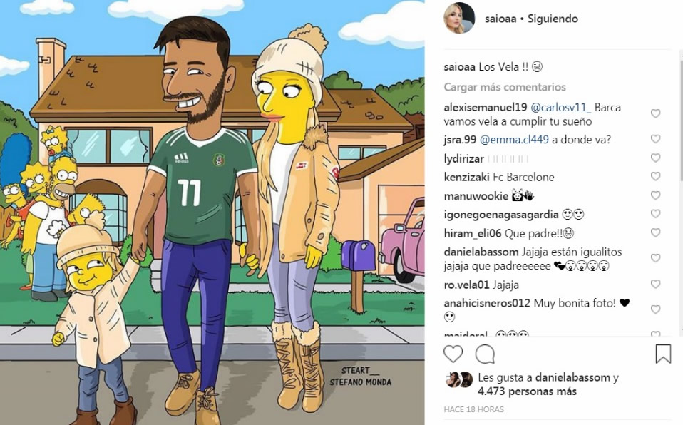 Carlos Vela hecho caricatura de Los Simpson (@saioaa)