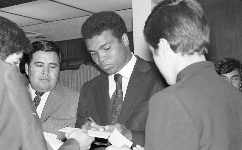Muhammad Ali, en el hotel María Isabel Sheraton.