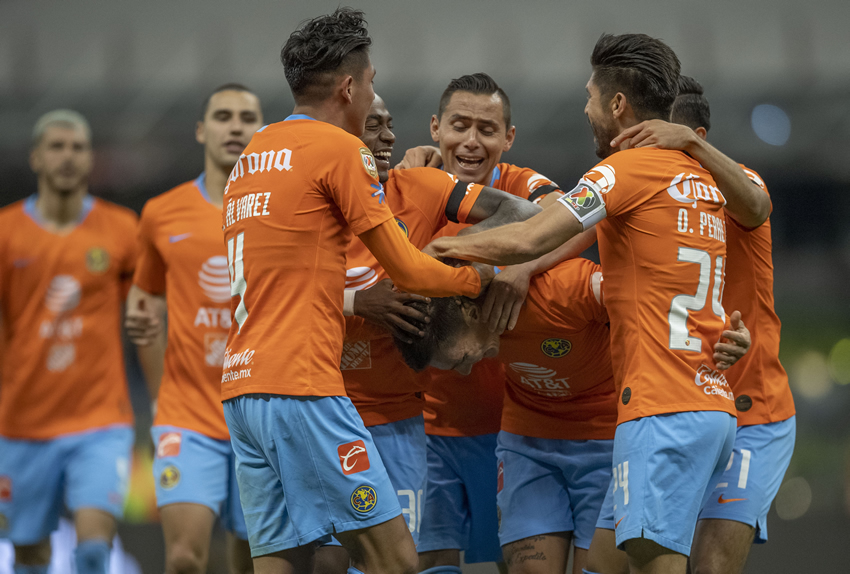 Guido Rodríguez, Henry Martín e Insaurralde marcaron los goles de las Äguilas. (Foto: Mexsport)