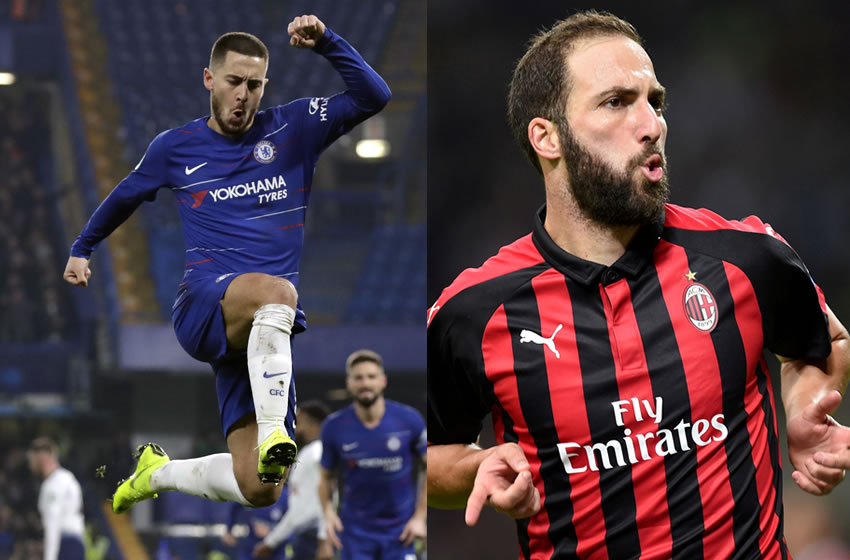Hazard comparó a Higuaín con Costa y lo que puede sumar el argentino con el equipo. (Foto: Reuters)