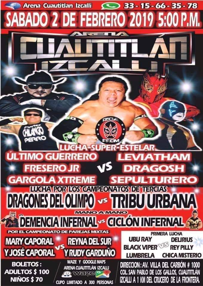 Carteleras lucha libre del 30 de enero al 5 de febrero