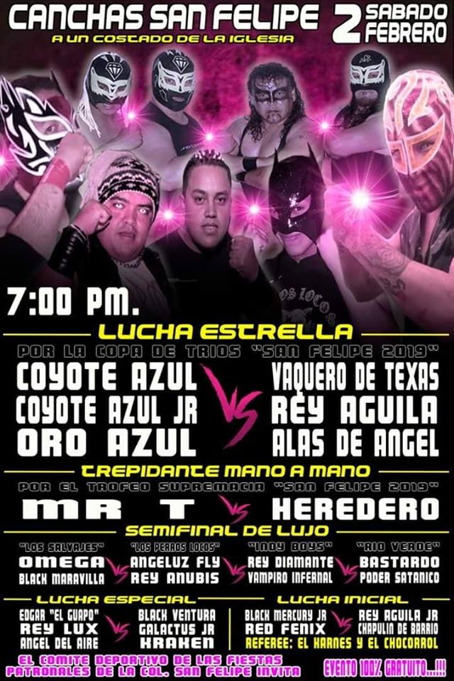 Carteleras lucha libre del 30 de enero al 5 de febrero