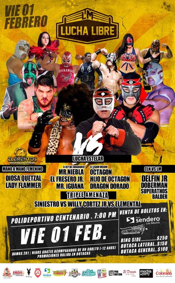 Carteleras lucha libre del 30 de enero al 5 de febrero