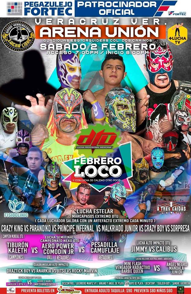 Carteleras lucha libre del 30 de enero al 5 de febrero
