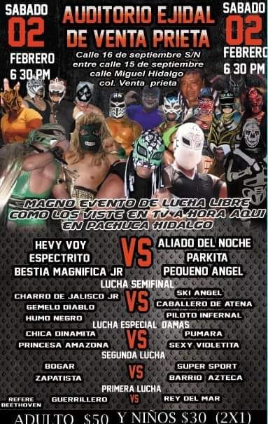 Carteleras lucha libre del 30 de enero al 5 de febrero