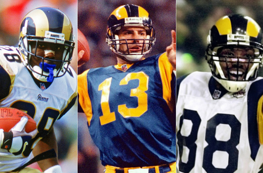 Los Rams de Kurt Warner, Marshall Faulk e Isaac Bruce era conocido como The Greatest Show on Turf. Fotos: AP y AFP